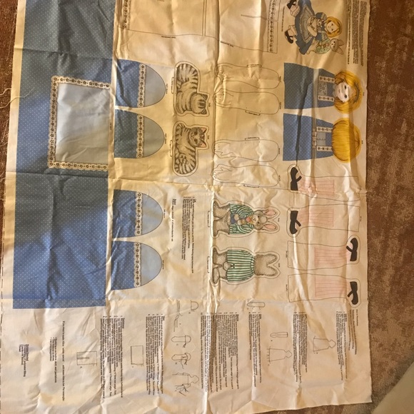 Vintage Alice in Wonderland doll set pattern with White Rabbit Cheshire Cat uncu - Picture 3 of 6